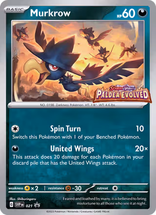 Murkrow 21/225 Pokemon card