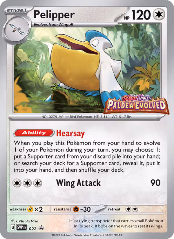 Pelipper 22/225 Pokemon card