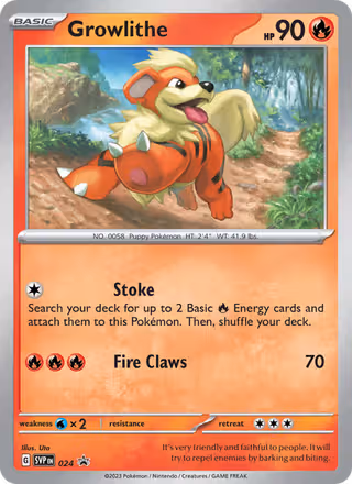 Growlithe 24/225 Pokemon card