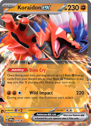 Koraidon ex 29/225 Pokemon card