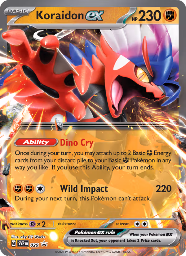 Koraidon ex 29/225 Pokemon card