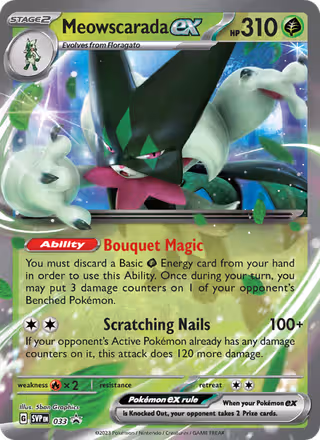 Meowscarada ex 33/225 Pokemon card