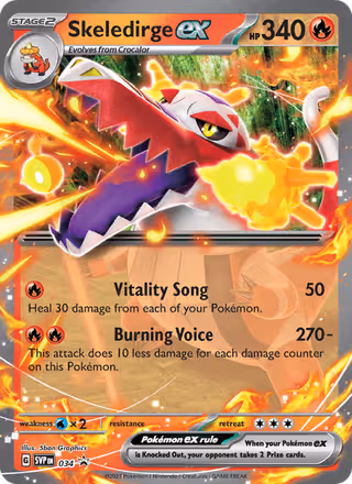 Skeledirge ex 34/225 Pokemon card
