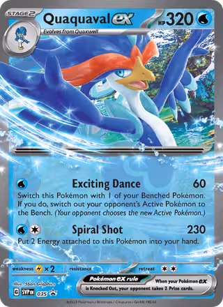 Quaquaval ex 35/225 Pokemon card