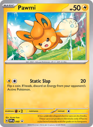 Pawmi 40/225 Pokemon card