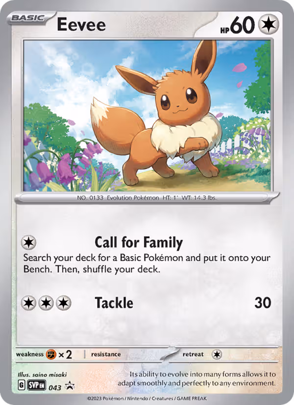 Eevee 43/225 Pokemon card
