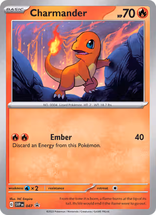 Charmander 47/225 Pokemon card