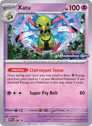 Xatu 59/225 Pokemon card