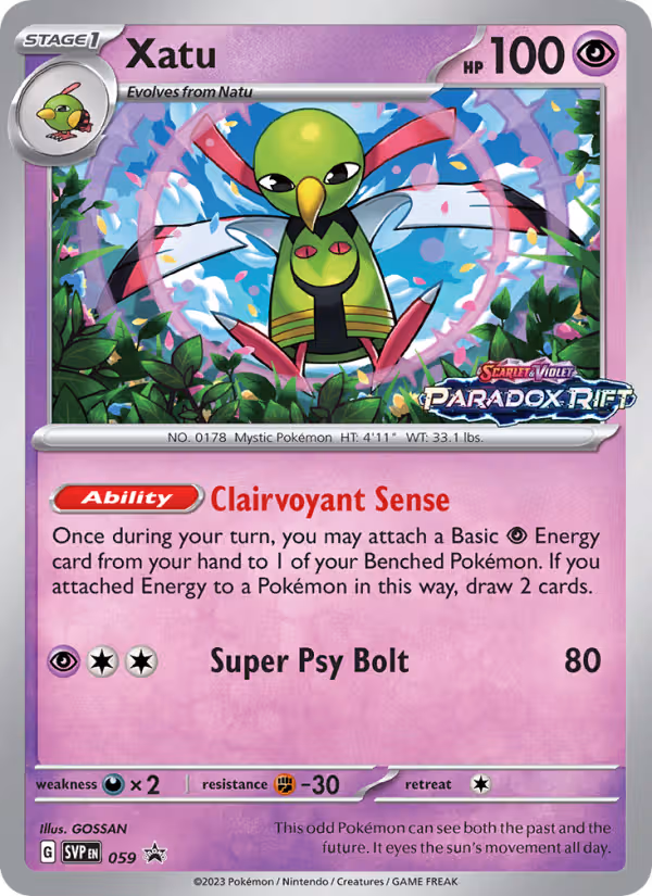 Xatu 59/225 Pokemon card