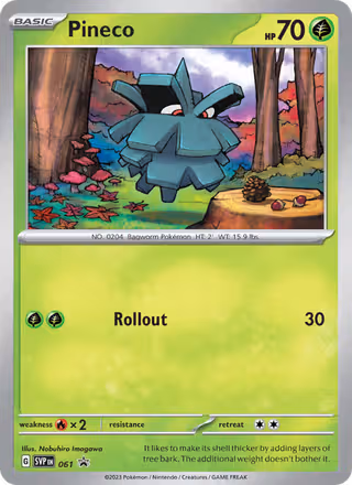 Pineco 61/225 Pokemon card