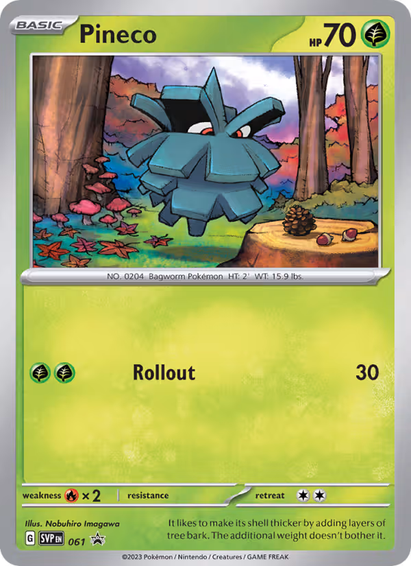 Pineco 61/225 Pokemon card