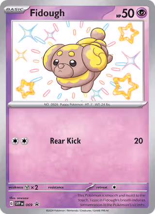 Fidough 69/225 Pokemon card