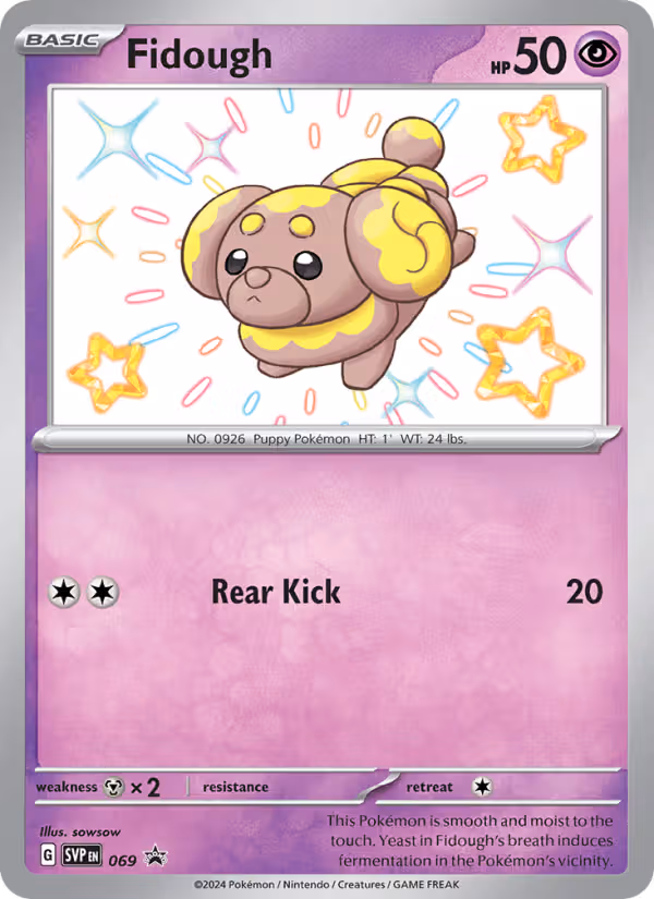 Fidough 69/225 Pokemon card