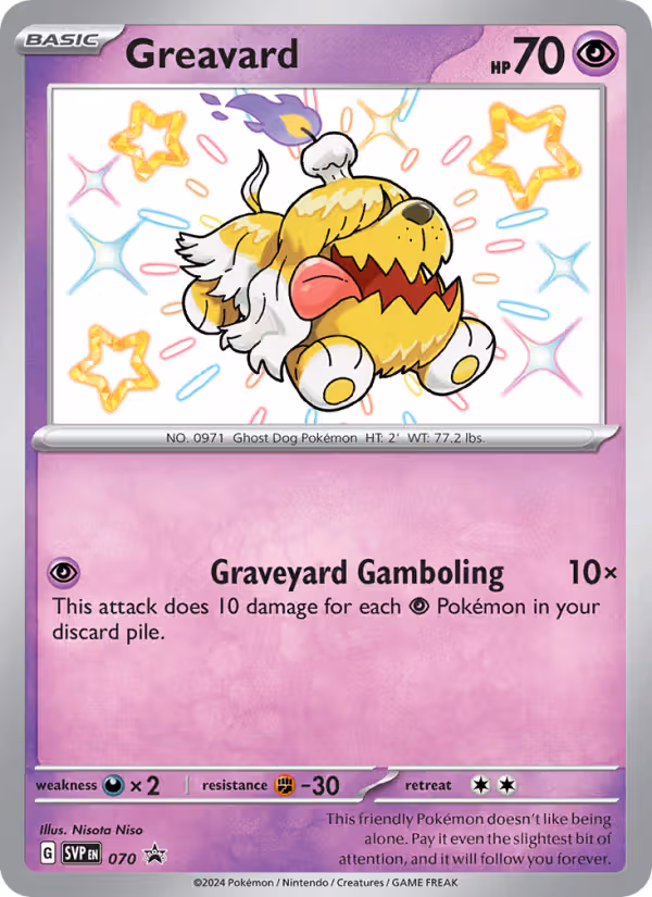 Greavard 70/225 Pokemon card