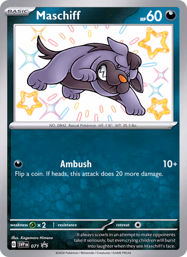 Maschiff 71/225 Pokemon card