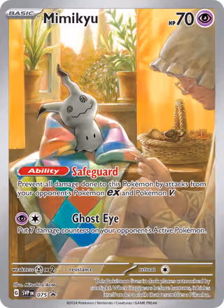 Mimikyu 75/225 Pokemon card