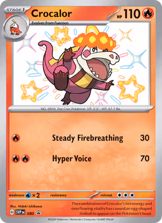 Crocalor 80/225 Pokemon card