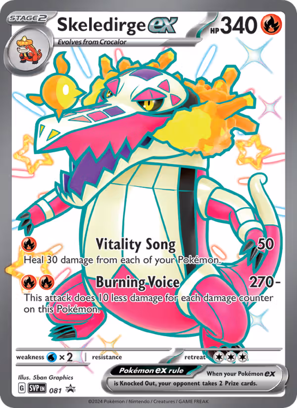 Skeledirge ex 81/225 Pokemon card