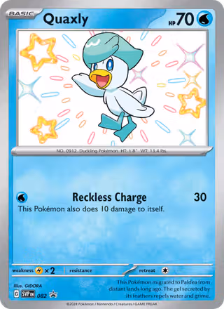 Quaxly 82/225 Pokemon card