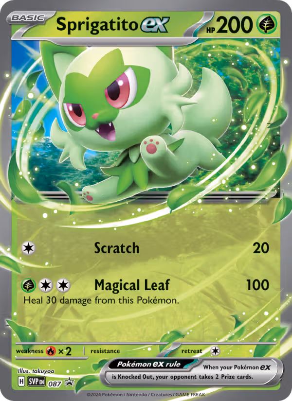Sprigatito ex 87/225 Pokemon card