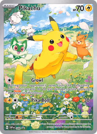 Pikachu 88/225 Pokemon card