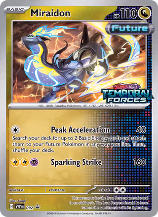Miraidon 92/225 Pokemon card