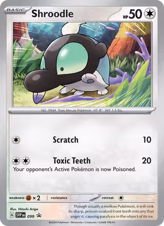 Shroodle 99/225 Pokemon card