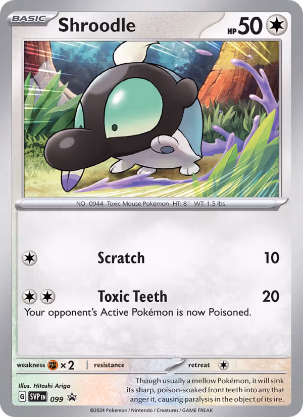 Shroodle 99/225 Pokemon card