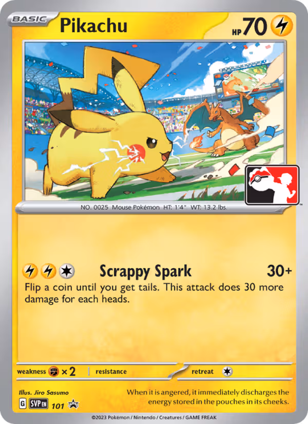 Pikachu 101/225 Pokemon card