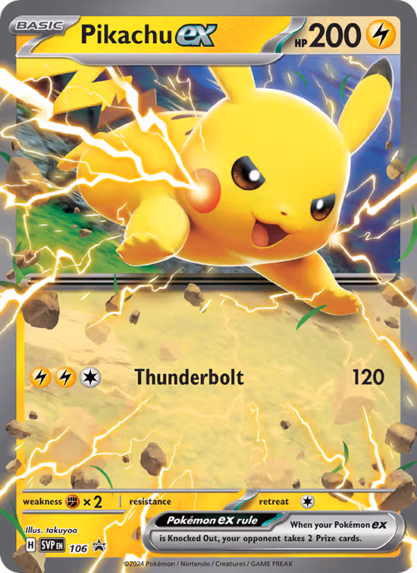 Pikachu ex 106/225 Pokemon card