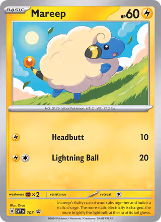 Mareep 107/225 Pokemon card