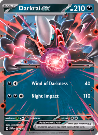 Darkrai ex 110/225 Pokemon card
