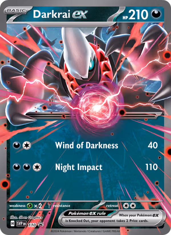 Darkrai ex 110/225 Pokemon card