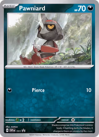 Pawniard 111/225 Pokemon card
