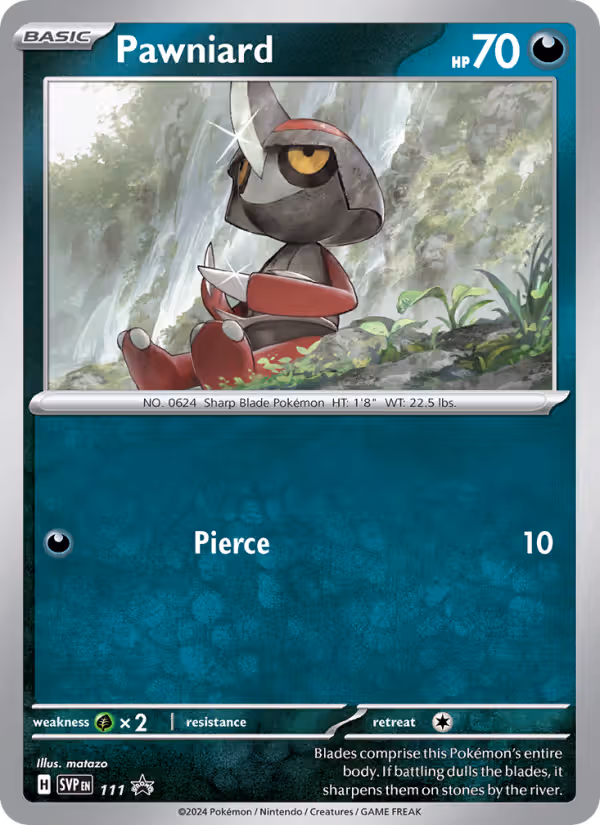 Pawniard 111/225 Pokemon card