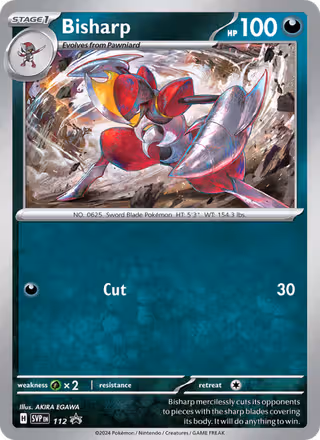 Bisharp 112/225 Pokemon card