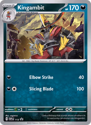 Kingambit 113/225 Pokemon card