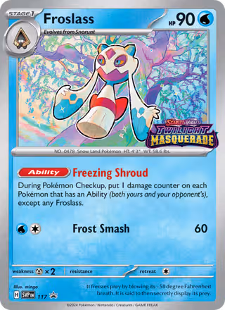 Froslass 117/225 Pokemon card