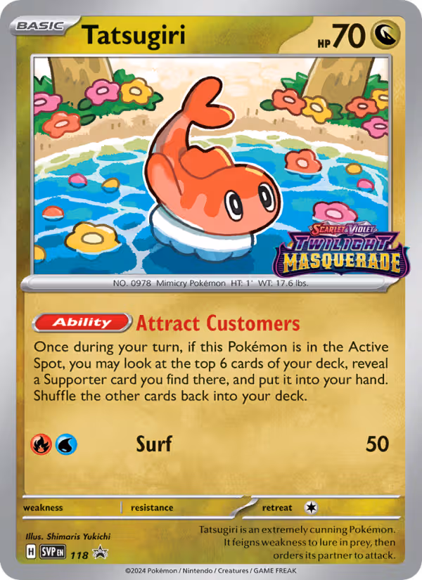 Tatsugiri 118/225 Pokemon card