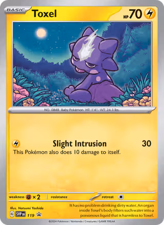 Toxel 119/225 Pokemon card