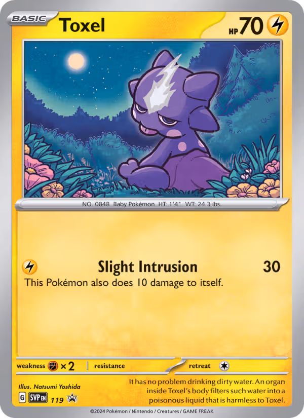 Toxel 119/225 Pokemon card