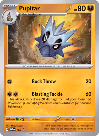 Pupitar 120/225 Pokemon card