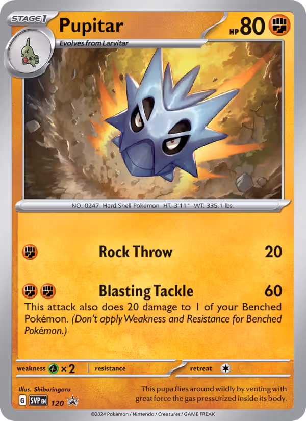 Pupitar 120/225 Pokemon card