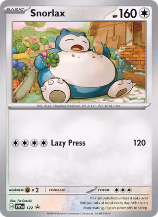 Snorlax 122/225 Pokemon card