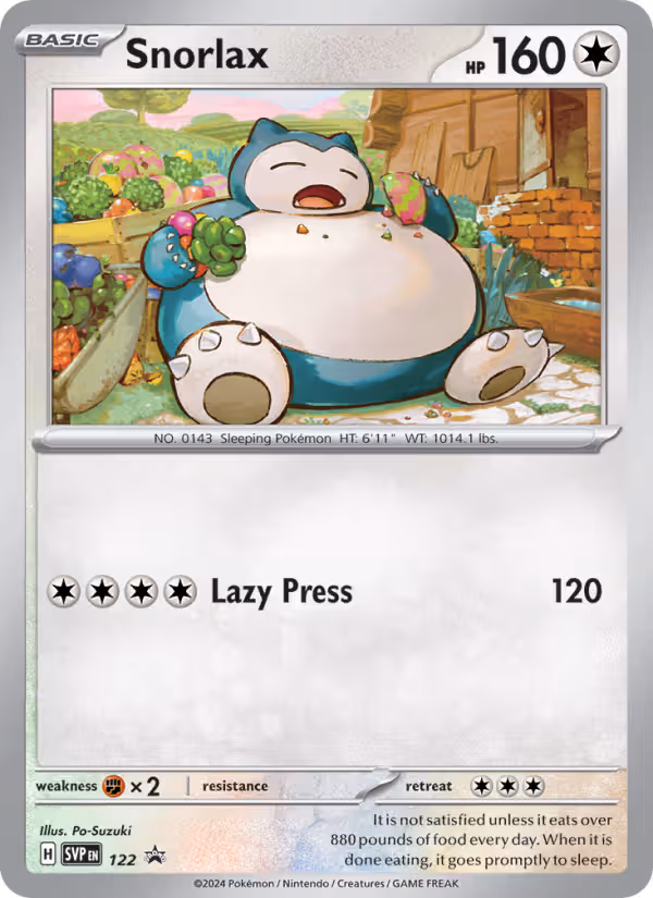 Snorlax 122/225 Pokemon card