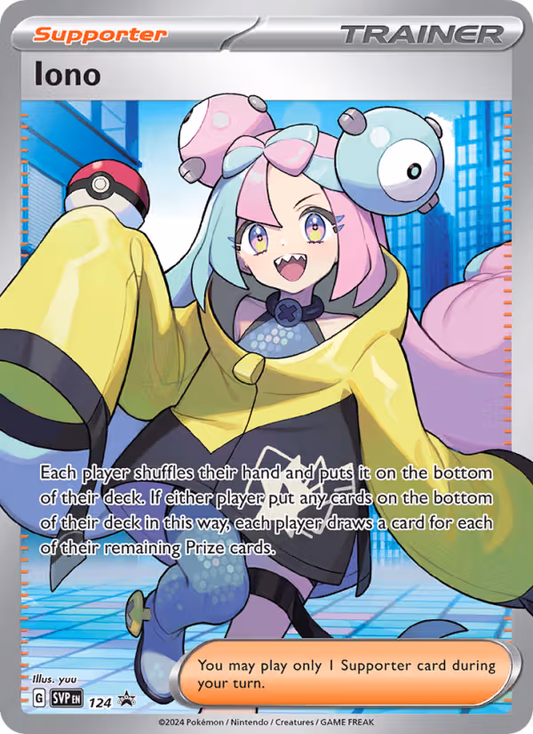 Iono 124/225 Pokemon card