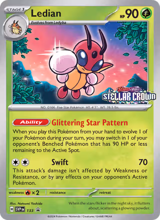 Ledian 133/225 Pokemon card