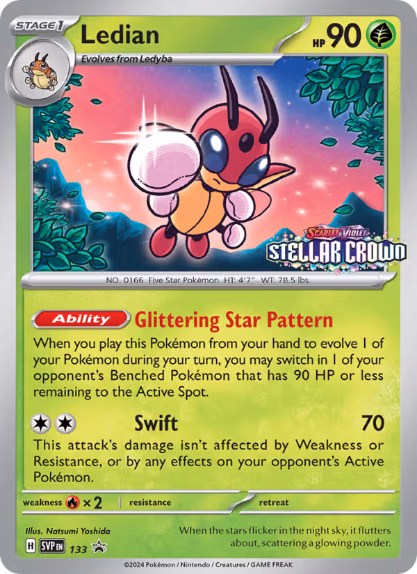 Ledian 133/225 Pokemon card