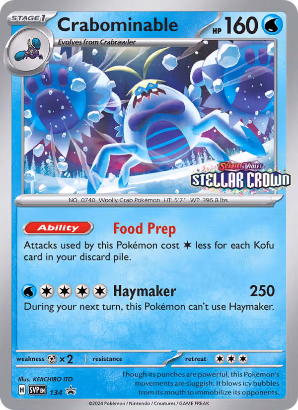 Crabominable 134/225 Pokemon card