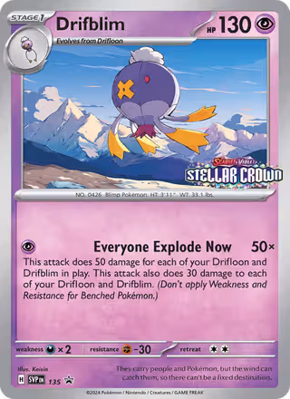 Drifblim 135/225 Pokemon card